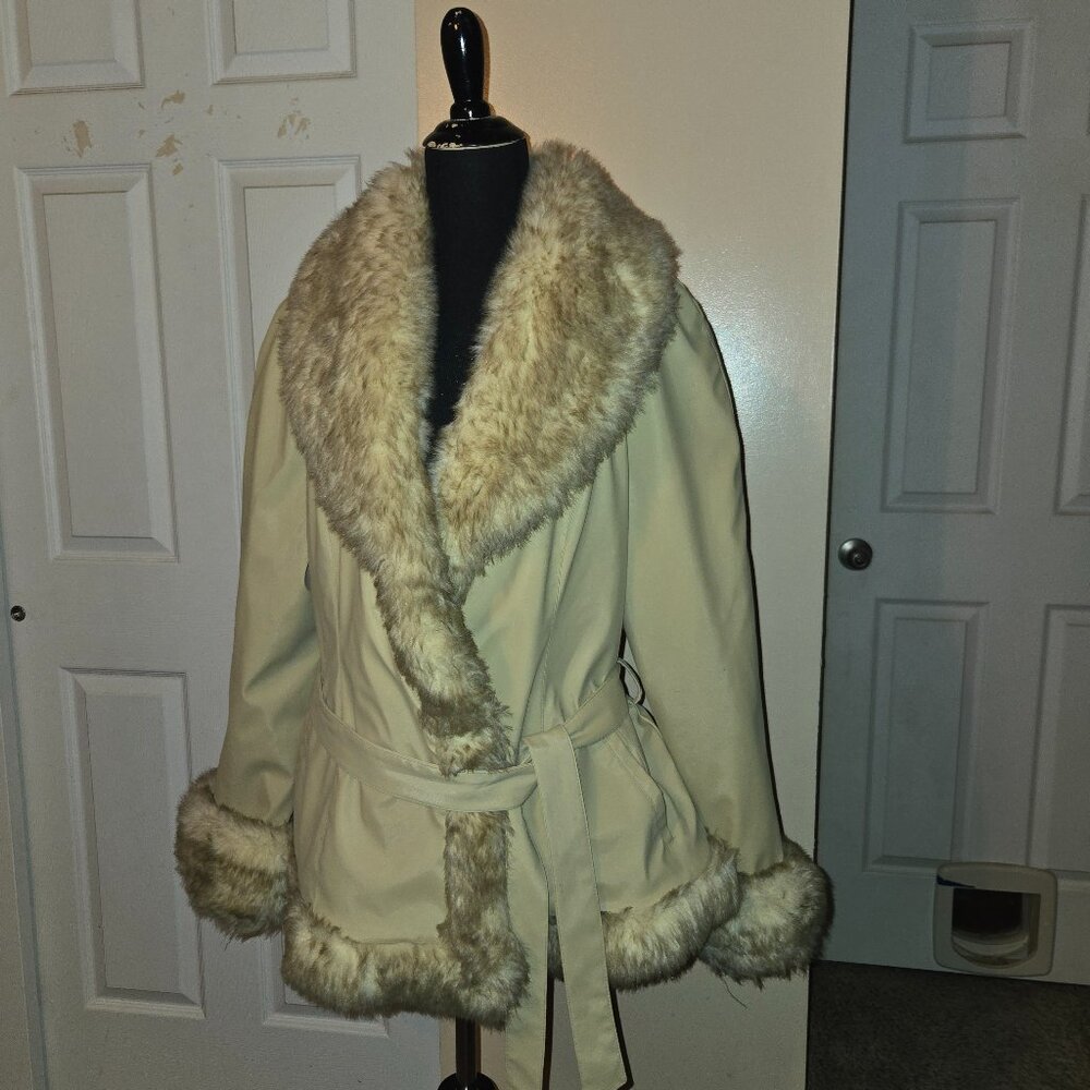 Fuda studio faux fur fashionable coat